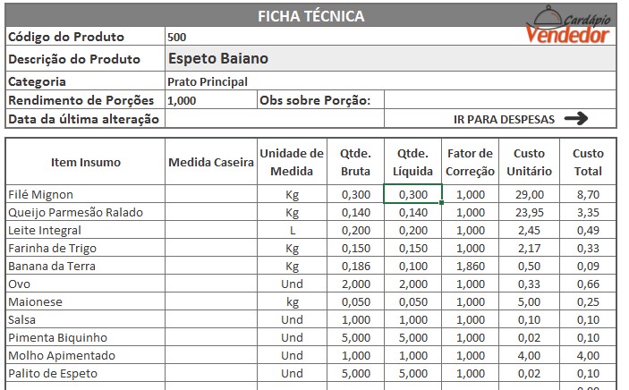 Aprenda Como Fazer uma Ficha Técnica para Restaurante | Matheus Lessa