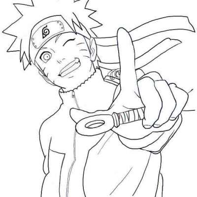 Desenho do naruto pintado