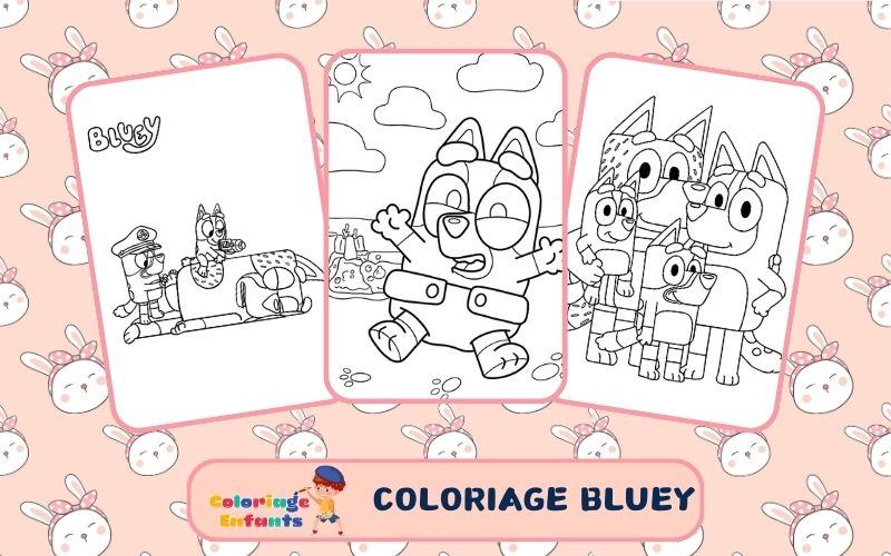 Créativité avec Coloriage Bluey - Coloriageenfants.com