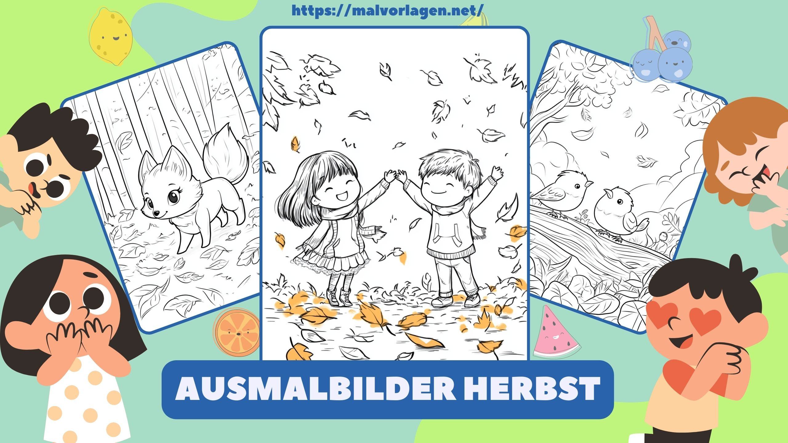 Grenzenlose Kreativität mit dem Ausmalbilder Herbst set - Malvorlagen.net