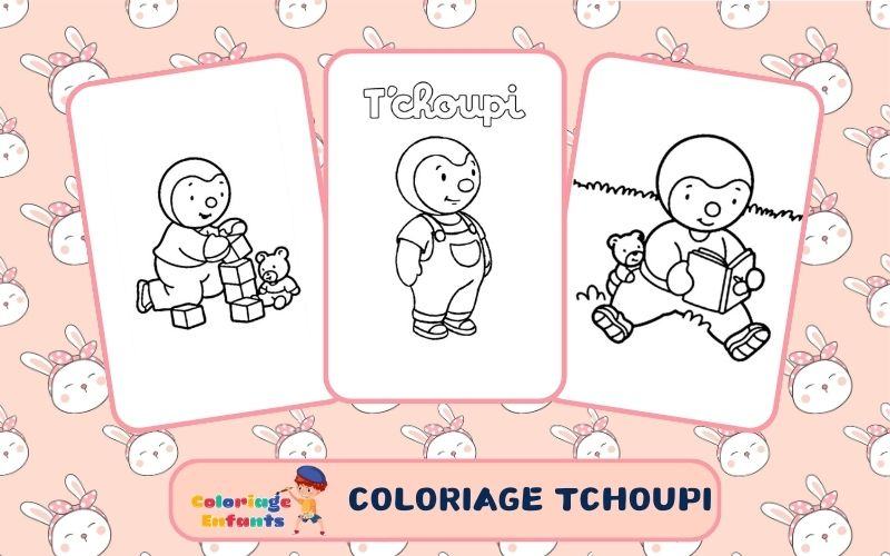 Aventures de Coloriage Tchoupi - Coloriageenfants.com